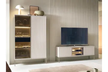 Tenorio Möbelset För Vardagsrum - Beige - Förvaring - Förvaringsmöbler - Möbelset för vardagsrum