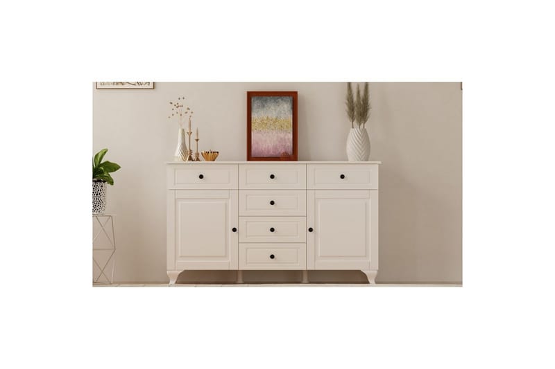 Thoro Hörnbyrå 130 cm - Matt Vit - Förvaring - Förvaringsmöbler - Byrå