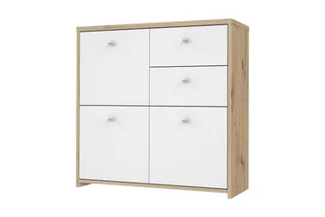 Toledor Sideboard 2 Lådor 74x77 cm - Brun/Vit - Förvaring - Förvaringsmöbler - Sideboard & skänk