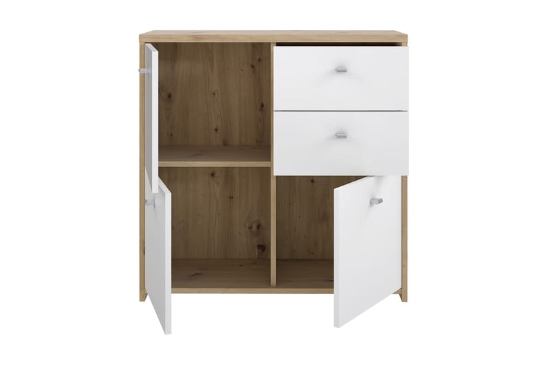 Toledor Sideboard 2 Lådor 74x77 cm - Brun/Vit - Förvaring - Förvaringsmöbler - Sideboard & skänk