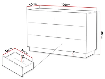 Torvalen Byrå 120 cm - vit - Förvaring - Förvaringsmöbler - Byrå