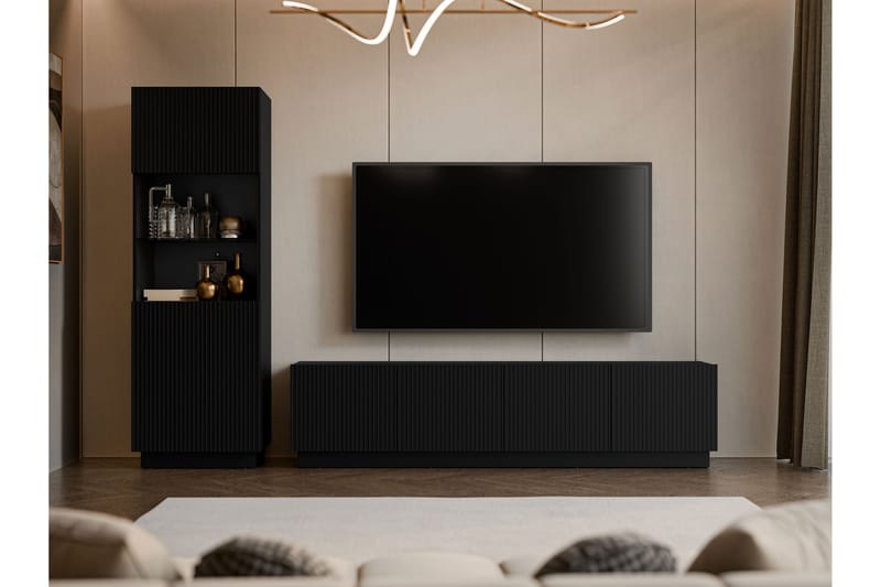 Torvalen Möbelset För Vardagsrum - Svart - Förvaring - Förvaringsmöbler - Möbelset för vardagsrum