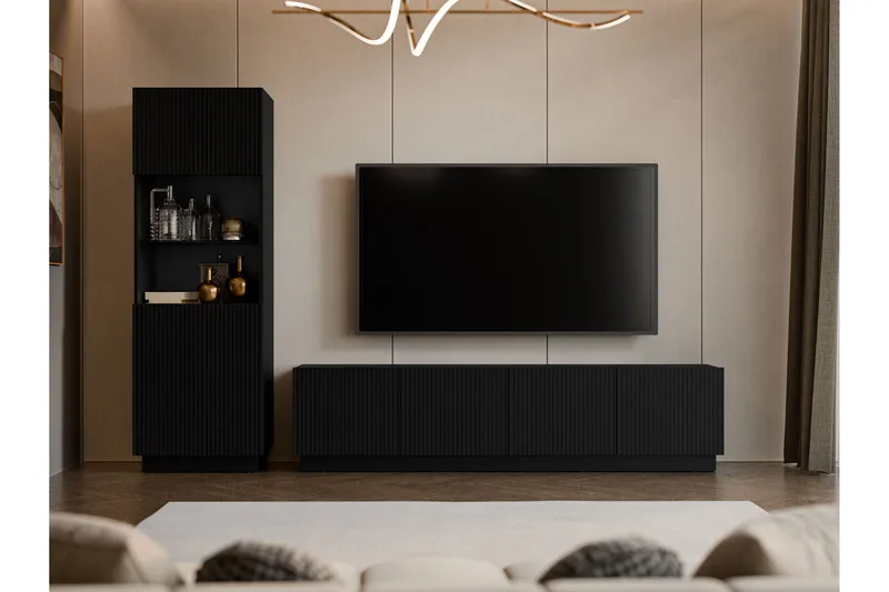 Torvalen Möbelset För Vardagsrum - Svart - Förvaring - Förvaringsmöbler - Möbelset för vardagsrum