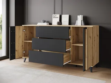 Torvos Byrå 150 cm - Svart - Förvaring - Förvaringsmöbler - Byrå