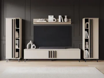 Torvos Möbelset För Vardagsrum - Beige - Förvaring - Förvaringsmöbler - Möbelset för vardagsrum