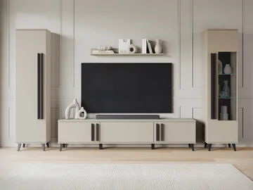 Torvos Möbelset För Vardagsrum - Beige - Förvaring - Förvaringsmöbler - Möbelset för vardagsrum