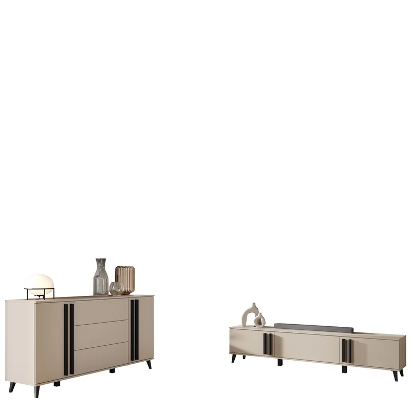 Torvos Möbelset För Vardagsrum, Beige