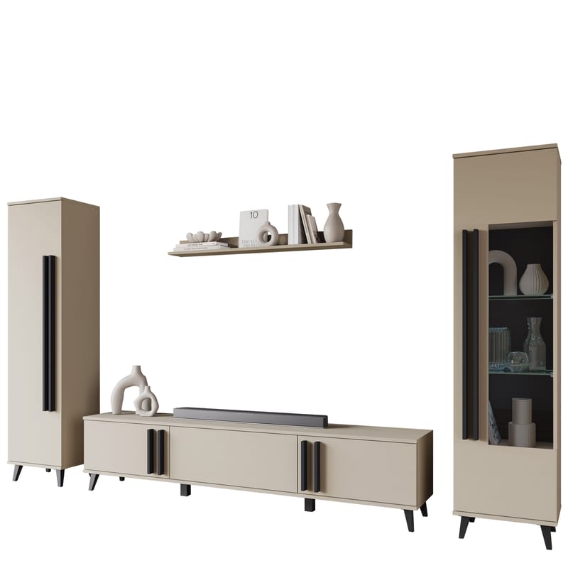 Torvos Möbelset För Vardagsrum - Beige - Förvaring - Förvaringsmöbler - Möbelset för vardagsrum