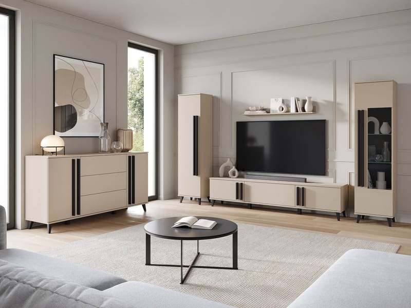 Torvos Möbelset För Vardagsrum - Beige - Förvaring - Förvaringsmöbler - Möbelset för vardagsrum