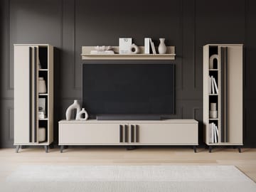 Torvos Möbelset För Vardagsrum - Beige - Förvaring - Förvaringsmöbler - Möbelset för vardagsrum