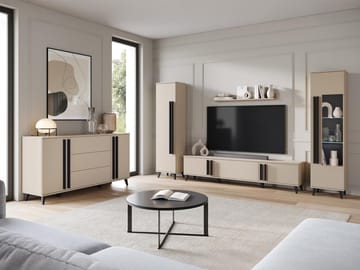 Torvos Möbelset För Vardagsrum - Beige - Förvaring - Förvaringsmöbler - Möbelset för vardagsrum