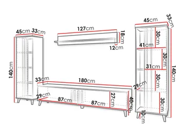 Torvos Möbelset För Vardagsrum - Beige - Förvaring - Förvaringsmöbler - Möbelset för vardagsrum