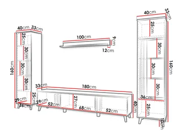 Torvos Möbelset För Vardagsrum - Beige - Förvaring - Förvaringsmöbler - Möbelset för vardagsrum