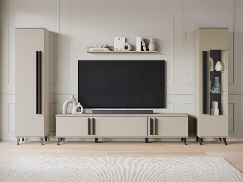 Torvos Möbelset För Vardagsrum - Beige - Förvaring - Förvaringsmöbler - Möbelset för vardagsrum