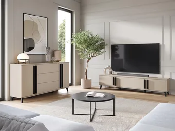 Torvos Möbelset För Vardagsrum - Beige - Förvaring - Förvaringsmöbler - Möbelset för vardagsrum