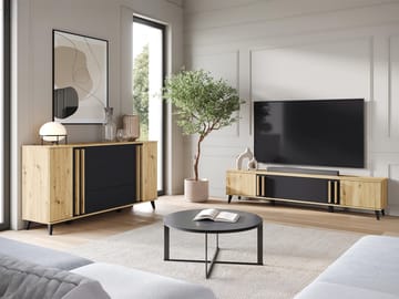 Torvos Möbelset För Vardagsrum - Brun/Svart - Förvaring - Förvaringsmöbler - Möbelset för vardagsrum