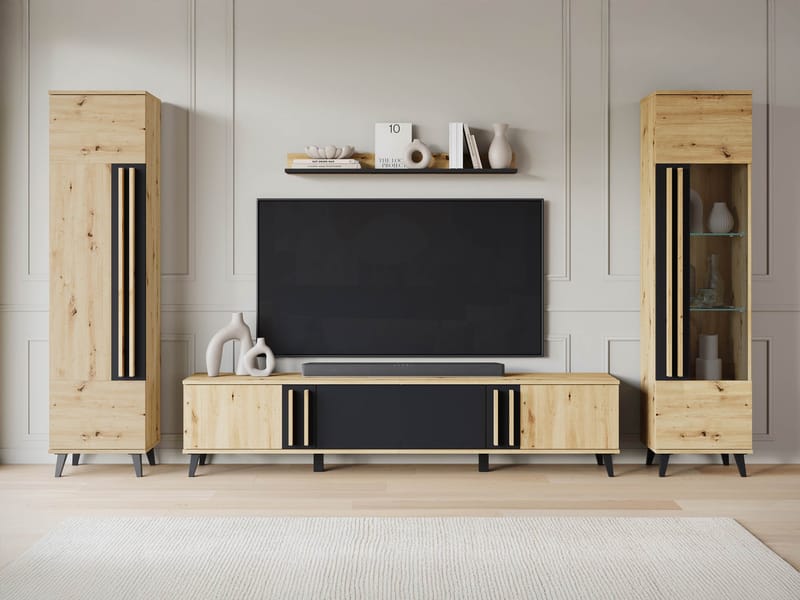 Torvos Möbelset För Vardagsrum - Brun/Svart - Förvaring - Förvaringsmöbler - Möbelset för vardagsrum