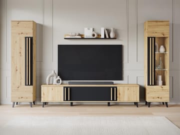 Torvos Möbelset För Vardagsrum - Brun/Svart - Förvaring - Förvaringsmöbler - Möbelset för vardagsrum