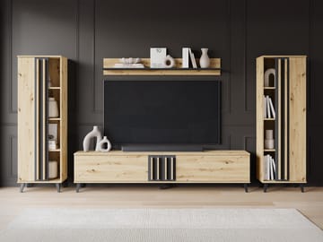 Torvos Möbelset För Vardagsrum - Brun/Svart - Förvaring - Förvaringsmöbler - Möbelset för vardagsrum