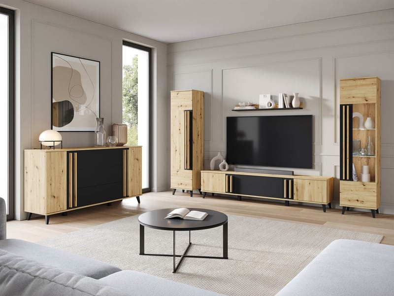 Torvos Möbelset För Vardagsrum - Brun/Svart - Förvaring - Förvaringsmöbler - Möbelset för vardagsrum