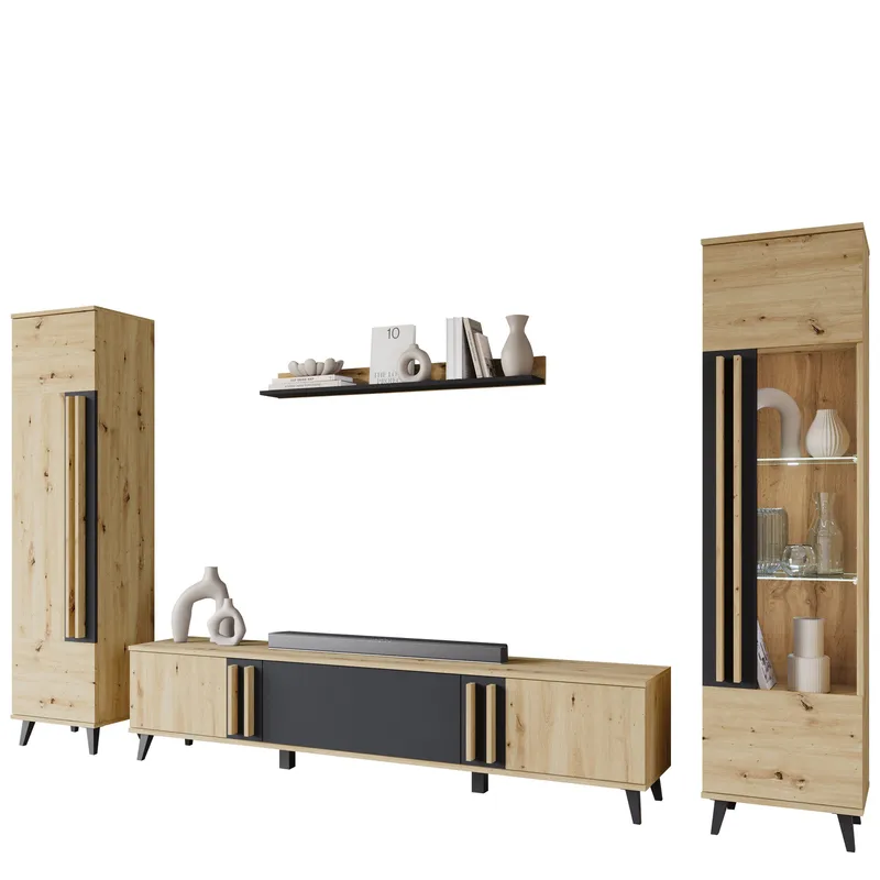 Torvos Möbelset För Vardagsrum, Brun/Svart