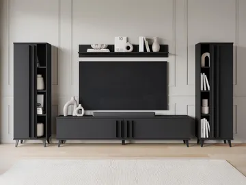 Torvos Möbelset För Vardagsrum - Svart - Förvaring - Förvaringsmöbler - Möbelset för vardagsrum