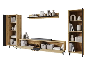 Torvos Möbelset För Vardagsrum - Svart - Förvaring - Förvaringsmöbler - Möbelset för vardagsrum