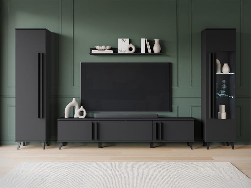 Torvos Möbelset För Vardagsrum - Svart - Förvaring - Förvaringsmöbler - Möbelset för vardagsrum