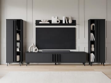 Torvos Möbelset För Vardagsrum - Svart - Förvaring - Förvaringsmöbler - Möbelset för vardagsrum