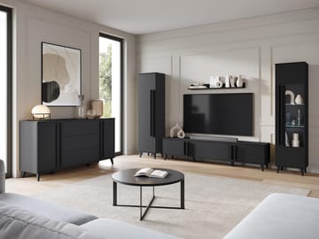 Torvos Möbelset För Vardagsrum - Svart - Förvaring - Förvaringsmöbler - Möbelset för vardagsrum