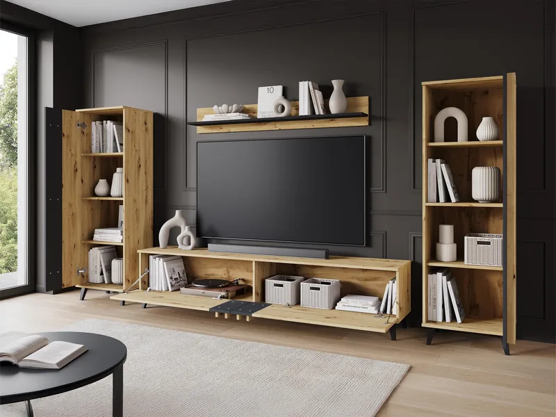 Torvos Möbelset För Vardagsrum - Svart - Förvaring - Förvaringsmöbler - Möbelset för vardagsrum