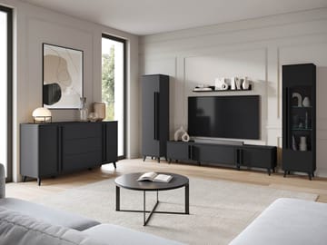 Torvos Möbelset För Vardagsrum - Svart - Förvaring - Förvaringsmöbler - Möbelset för vardagsrum