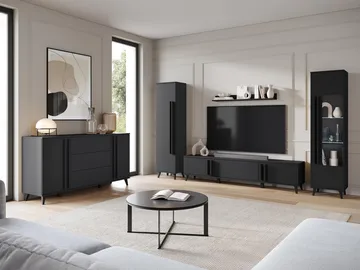 Torvos Möbelset För Vardagsrum - Svart - Förvaring - Förvaringsmöbler - Möbelset för vardagsrum