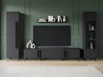 Torvos Möbelset För Vardagsrum - Svart - Förvaring - Förvaringsmöbler - Möbelset för vardagsrum