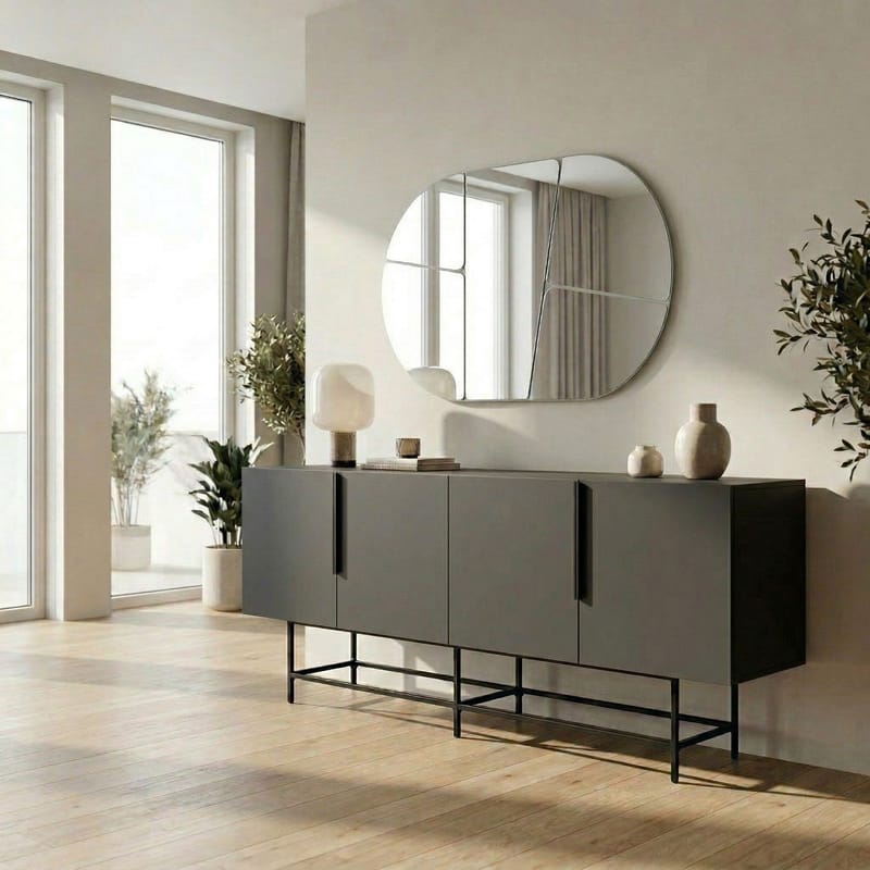 Truvia Konsol 200x77,9x40 cm - Antracit/Svart - Förvaring - Förvaringsmöbler - Sideboard & skänk