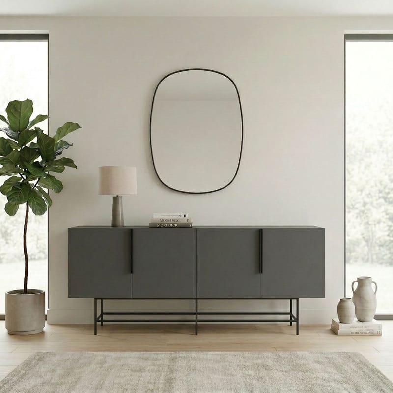 Truvia Konsol 200x77,9x40 cm - Antracit/Svart - Förvaring - Förvaringsmöbler - Sideboard & skänk