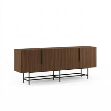 Truvia Konsol 200x77,9x40 cm - Milano Walnut och svart - Förvaring - Förvaringsmöbler - Sideboard & skänk