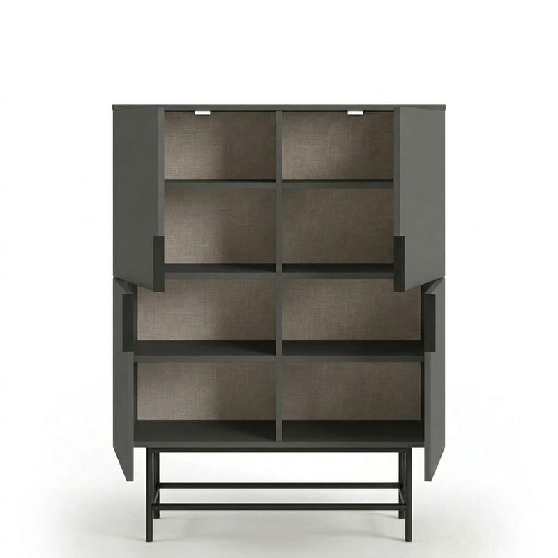 Truvia Sideboard 100x128x40 cm - Antracit/Svart - Förvaring - Förvaringsmöbler - Sideboard & skänk