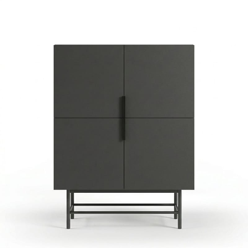 Truvia Sideboard 100x128x40 cm - Antracit/Svart - Förvaring - Förvaringsmöbler - Sideboard & skänk