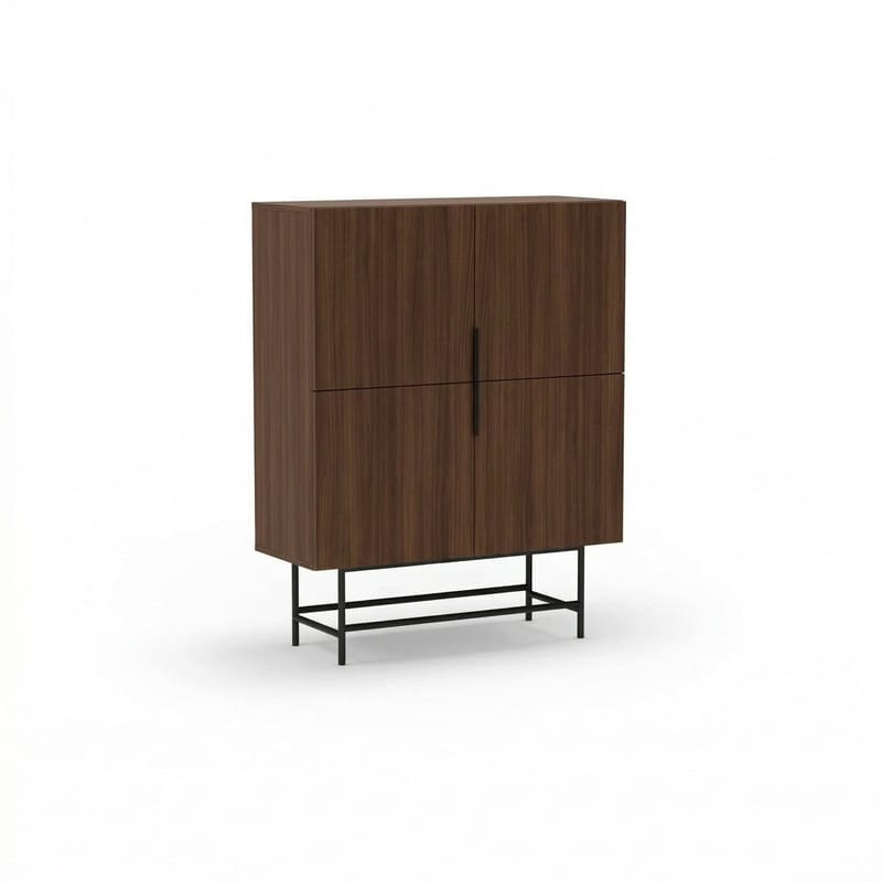 Truvia Sideboard 100x128x40 cm, Milano valnöt svart