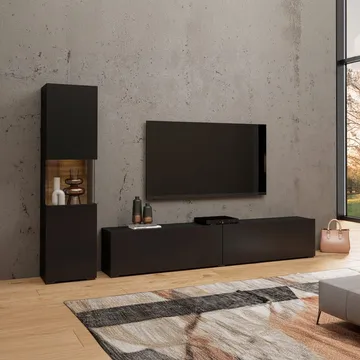 Väggenhet Ava 2 delar (05+40) - Svart onyx - Förvaring - Förvaringsmöbler - Möbelset för vardagsrum