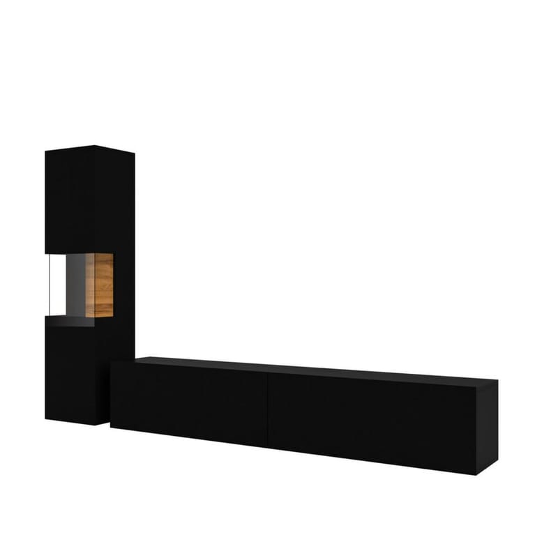 Väggenhet Ava 2 delar (05+40) - Svart onyx - Förvaring - Förvaringsmöbler - Möbelset för vardagsrum