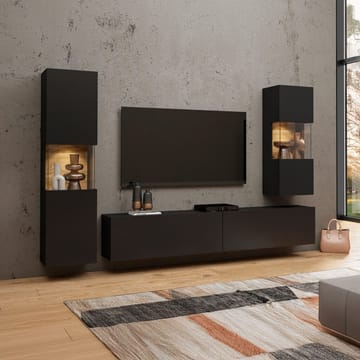 Väggenhet Ava 3 delar (05+07+40) - Svart onyx - Förvaring - Förvaringsmöbler - Möbelset för vardagsrum
