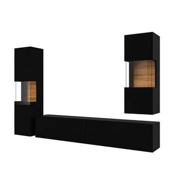 Väggenhet Ava 3 delar (05+07+40) - Svart onyx - Förvaring - Förvaringsmöbler - Möbelset för vardagsrum