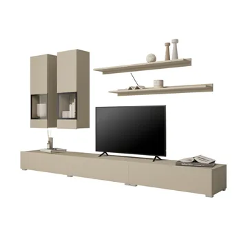 Väggenhet Baros - Ljus Beige - Förvaring - Förvaringsmöbler - Möbelset för vardagsrum