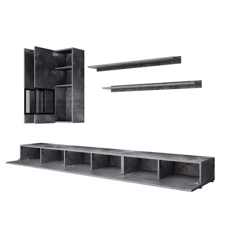 Väggenhet Baros - Skiffer - Förvaring - Förvaringsmöbler - Möbelset för vardagsrum