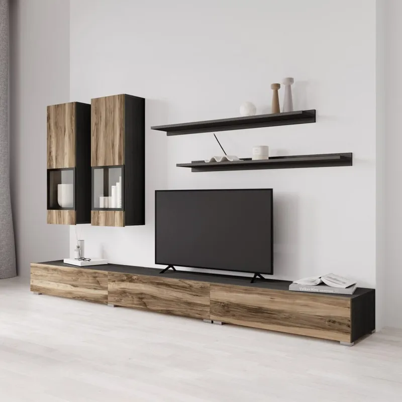 Väggenhet Baros - Touchwood - Förvaring - Förvaringsmöbler - Möbelset för vardagsrum