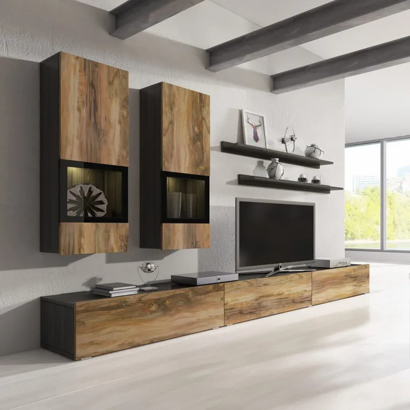 Väggenhet Baros - Touchwood - Förvaring - Förvaringsmöbler - Möbelset för vardagsrum