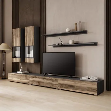 Väggenhet Baros - Touchwood - Förvaring - Förvaringsmöbler - Möbelset för vardagsrum