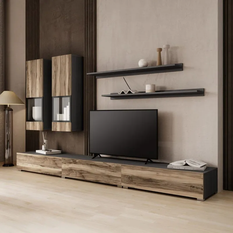 Väggenhet Baros - Touchwood - Förvaring - Förvaringsmöbler - Möbelset för vardagsrum